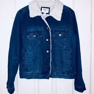 Forever 21 Jean Jacket with Sherpa Inner Layer